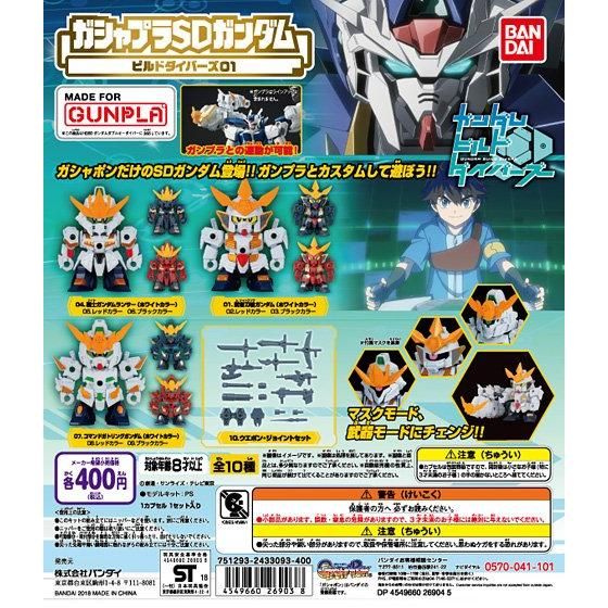 【2018年7月 第3週発売】ガシャプラ　SDガンダムビルドダイバーズ01					