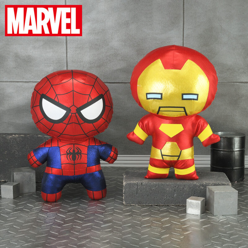 【2022年12月9日登場】MARVEL　Kawaii Art Collection　スペシャルメタリック生地ぬいぐるみ　“スパイダーマン＆アイアンマン