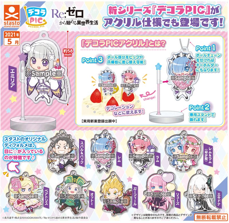 【2021年5月中旬発売】デコラＰＩＣアクリル Re:ゼロから始める異世界生活２