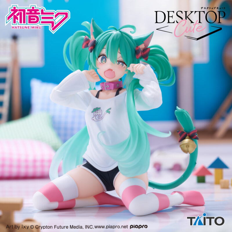 【2024年8月下旬登場】初音ミク　Desktop Cute フィギュア　～猫耳Tシャツver.～