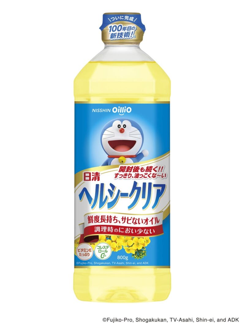 【2024年11月中旬発売】日清ヘルシークリアドラえもんデザインボトル発売　
