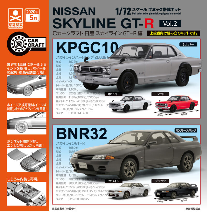 【2020年5月中旬発売】Cカークラフト 日産 スカイラインGT-R編 vol.2