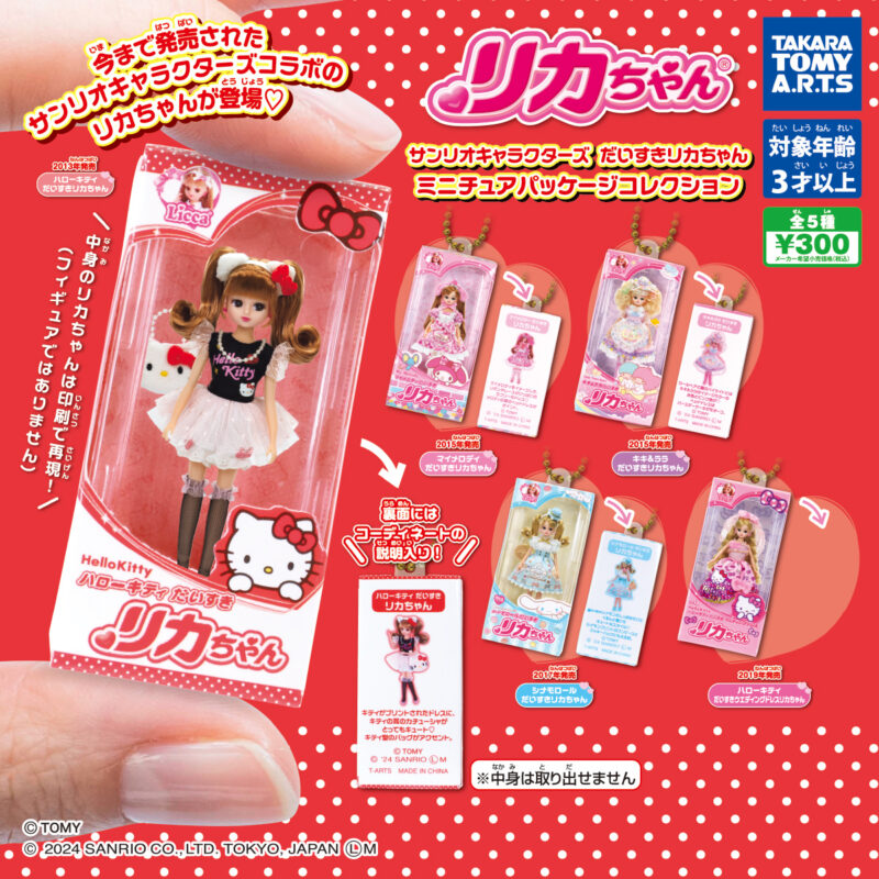 サンリオキャラクターズだいすきリカちゃん　ミニチュアパッケージコレクション