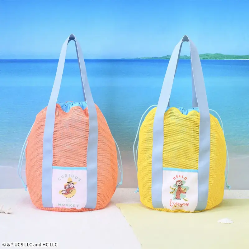おさるのジョージプラチナムザッカメッシュトートバッグ